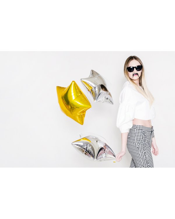 Foil Balloon Star, 48cm, silver
