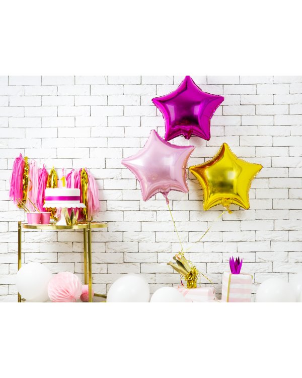 Foil Balloon Star, 48cm, light pink
