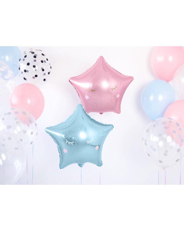 Foil Balloon Star, 48cm, light pink