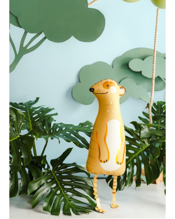 Standing foil balloon Meerkat, 28x70 cm, mix