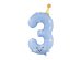 Foil balloon Number ''3'', 86cm, blue