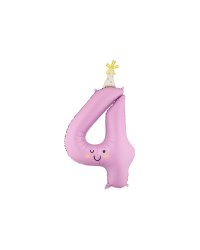 Foil balloon Number ''4'', 86cm, lavender