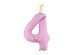 Foil balloon Number ''4'', 86cm, lavender