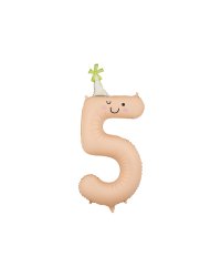 Foil balloon Number ''5'', 86cm, peach
