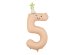 Foil balloon Number ''5'', 86cm, peach