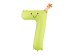 Foil balloon Number ''7'', 86cm, light green