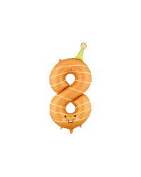 Foil balloon Number ''8'', 86cm, orange