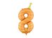 Foil balloon Number ''8'', 86cm, orange