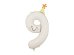 Foil balloon Number ''9'', 86cm, cream