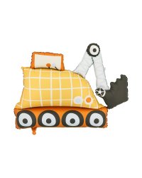 Foil balloon Excavator, 93x68 cm, mix