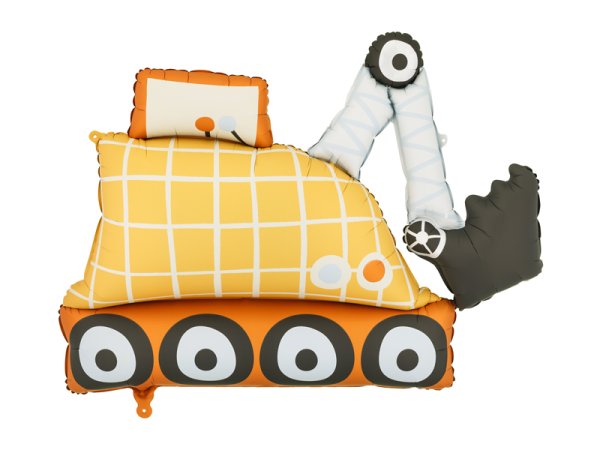 Foil balloon Excavator, 93x68 cm, mix
