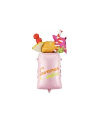 Foil balloon Cocktail, 47x79 cm, pink
