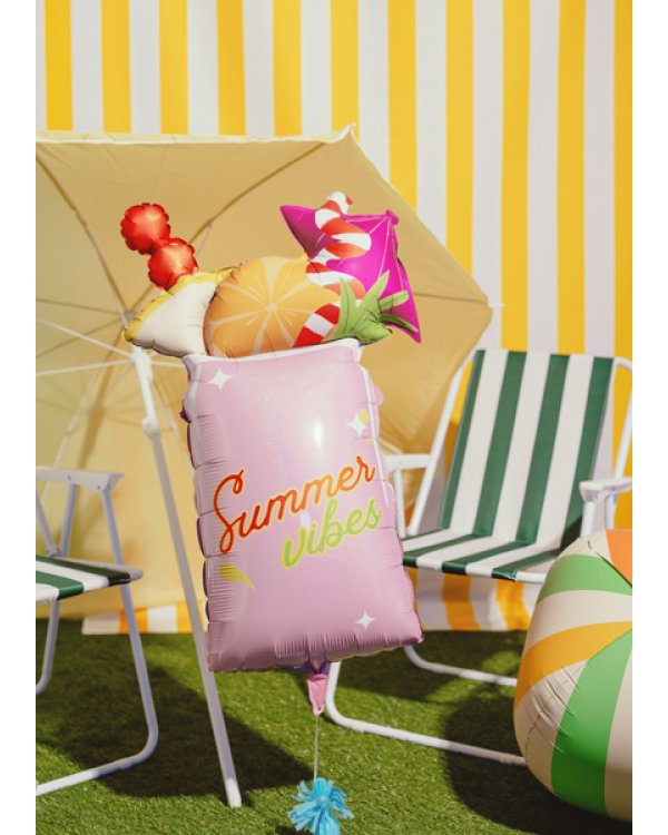 Foil balloon Cocktail, 47x79 cm, pink