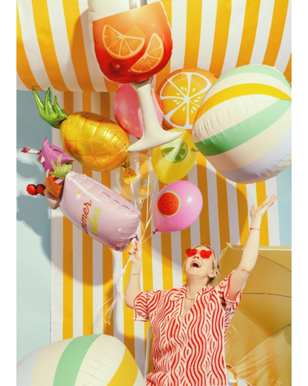 Foil balloon Cocktail, 47x79 cm, pink