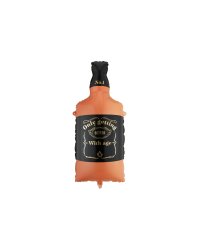 Foil balloon Whisky, 34x86 cm, orange and black