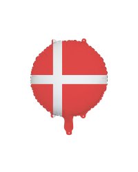 Foil balloon Danish Flag, 35 cm, mix