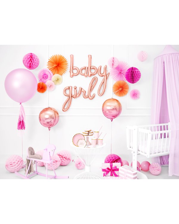Foil balloon Baby, rose gold, 73.5x75.5cm
