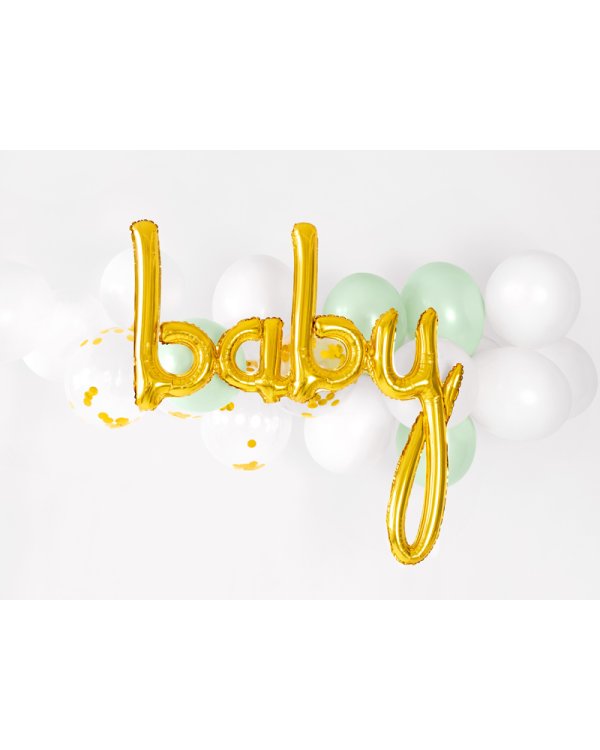 Foil balloon Baby, gold, 73.5x75.5cm