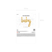 Foil balloon Baby, gold, 73.5x75.5cm