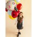 Foil balloon scalloped tablet Back to school, 52x52 cm, cream-blue
