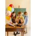 Foil balloon tablet Hurra Schulkind, 35x35 cm, cream