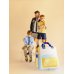Foil balloon School backpack, 68x82 cm, cream-yellow