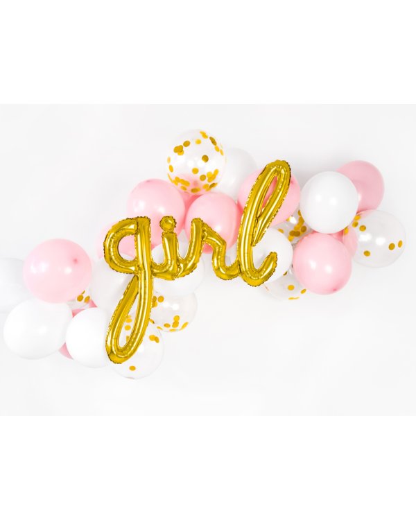 Foil balloon Girl, gold, 77x70cm