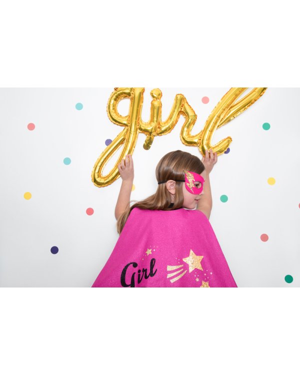 Foil balloon Girl, gold, 77x70cm