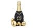 Обложка книги «Standing foil balloon Bubble Bottle, 79x114 cm, black and gold»