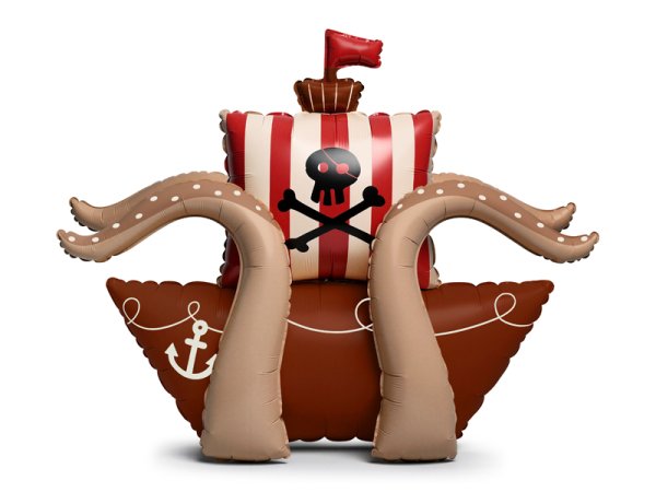 Обложка книги «Standing foil balloon Pirate Ship, 120x91 cm, brown»