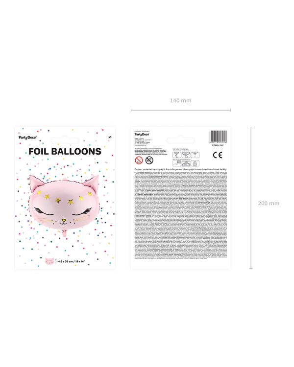 Foil Balloon Cat, 48x36cm