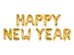 Foil Balloon Happy New Year, 370x35cm, gold