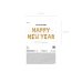 Foil Balloon Happy New Year, 370x35cm, gold