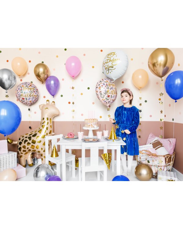 Foil balloon Happy Birthday To You, 35cm, white