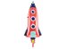 Foil balloon Rocket, 44x115cm, mix