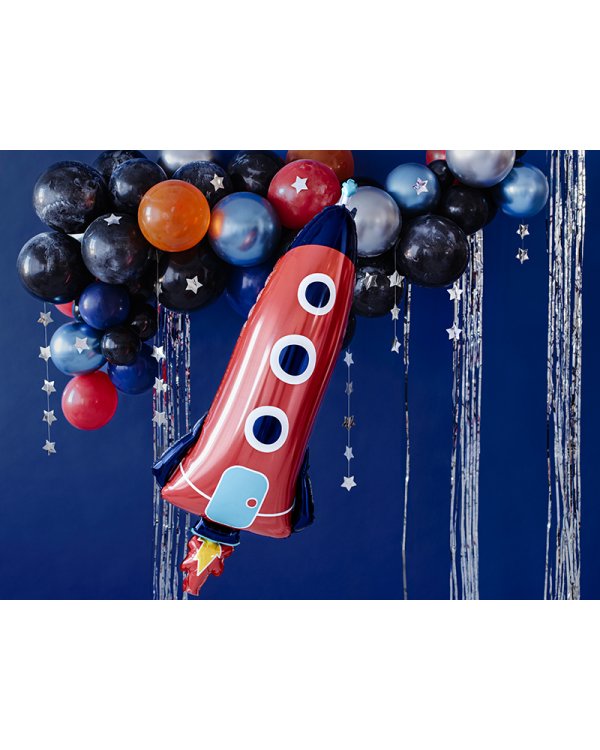 Foil balloon Rocket, 44x115cm, mix