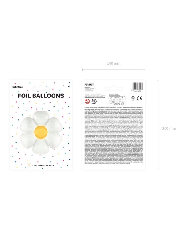 Foil balloon Daisy, 75x71cm, mix
