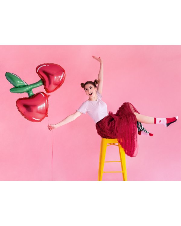 Foil balloon Cherry, 88x73cm, mix