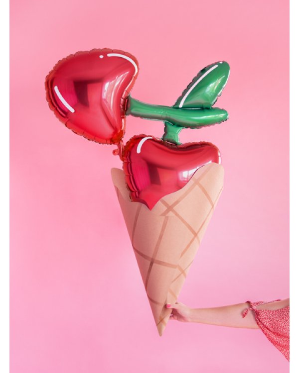 Foil balloon Cherry, 88x73cm, mix