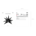 Foil balloon Star 3D, 95cm, black
