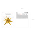 Foil balloon Star 3D, 95cm, gold