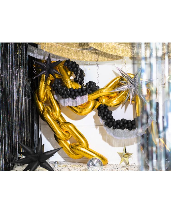 Foil balloon Star 3D, 70cm, black