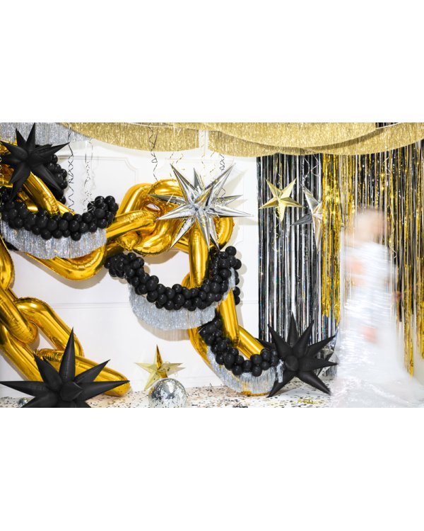 Foil balloon Star 3D, 70cm, black