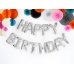 Foil Balloon Happy Birthday, 340x35cm, silver