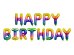 Foil Balloon Happy Birthday, 340x35cm, rainbow
