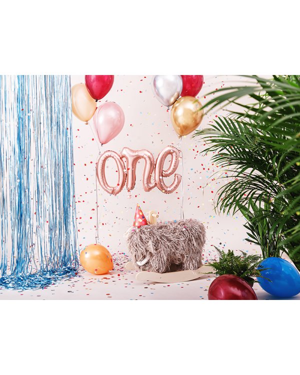 Foil balloon One, 66x37cm, rose gold