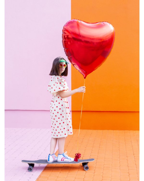 Foil balloon Heart, 72x73cm, red