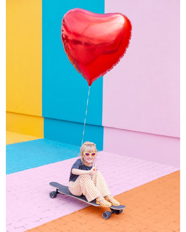 Foil balloon Heart, 72x73cm, red