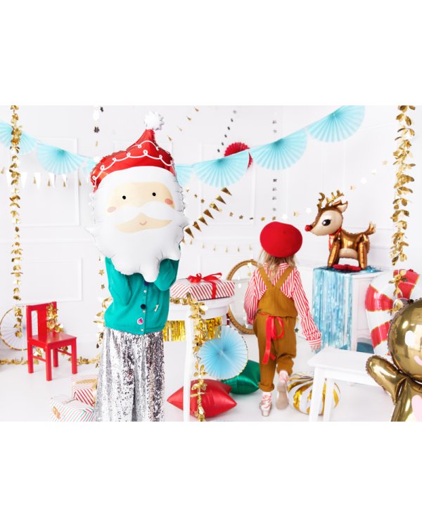 Foil balloon Santa, 37x60cm, mix