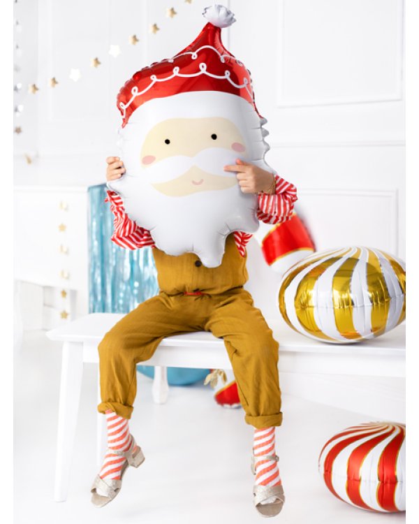 Foil balloon Santa, 37x60cm, mix